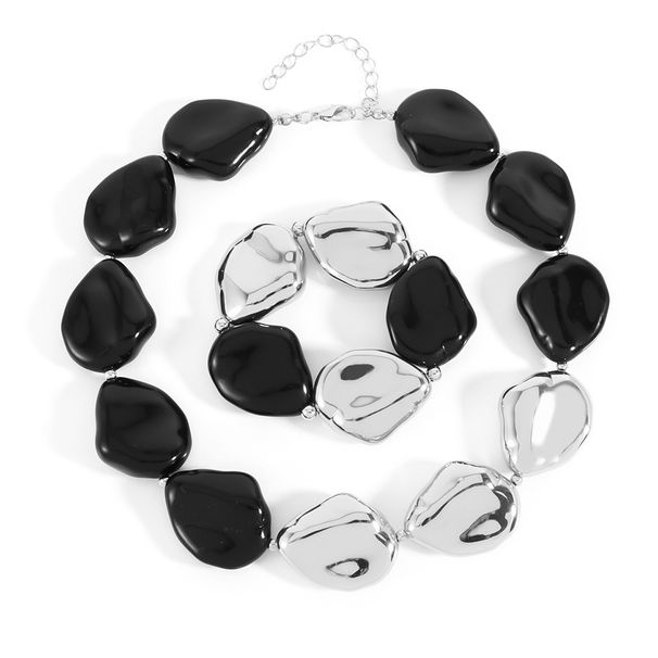 Jewelry Irregular Acrylic Necklace Simple Exaggerated Special Shaped Bead Clavicle Chain Necklace_ipsvogv.com