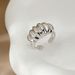Silver horn bag open ring smooth thread gold-plated INS style niche all-match explosion light luxury ring_ipsvogv.com
