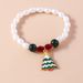 Beaded Santa Claus Christmas Tree Reindeer Fun Bracelet Jewelry Accessories_ipsvogv.com