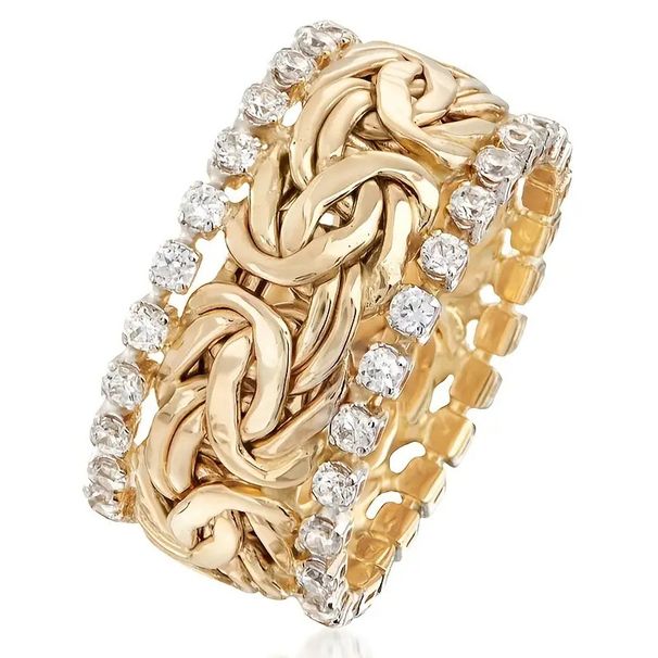 Cao Shi Punk Personalized Wide Edition Status Symbol Luxury Wrapped Irregular Line Ring_ipsvogv.com