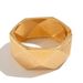 ins cyber style geometric faceted bracelet fashion bracelet pockmarked alloy open bracelet for women_ipsvogv.com