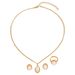Minimalist and fashionable OL version Korean earrings, necklace, set with zircon inlay design, niche collarbone chain,_ipsvogv.com