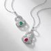 Cultivated emerald full diamond necklace S925 silver inlaid cultivated colored treasure gourd clavicle chain_ipsvogv.com