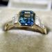 Popular Jewelry New Gold Electroplated Inlaid Blue Zircon Engagement Ring_ipsvogv.com