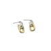 Retro gold and silver contrast brass gold plated temperament earrings high grade metal earrings earrings temperament simple female_ipsvogv.com