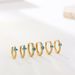 Unisex Hot Selling Classic Fashion All Match Round Micro Inlaid Gold Stainless Steel Zircon Earrings Personality Trend Ear Buckles_ipsvogv.com