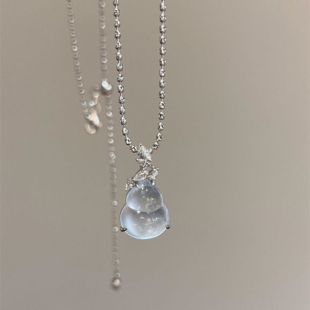 New Matte Silver Ribbon Bow Necklace INS Niche Design Sweet Simple Clavicle Chain Elegant Choker_ipsvogv.com