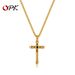 Men's Jewelry Retro Cross Titanium Steel Pendant Personalized Stainless Steel Punk Style Necklace_ipsvogv.com
