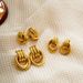 Women’s Jewelry Set Fashion Irregular Gold And Silver Color Matching Earrings Three Dimensional Double Ring Simple Coil Winding Earrings Ear Jewelry_ipsvogv.com
