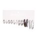 Women’s Jewelry Set Fashion6 Piece Set C Shaped Earrings For Women Retro Diamond Studded Alloy Acrylic Earrings Simple Earrings Set_ipsvogv.com