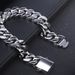 Four-Sided Polished Hip-Hop Titanium Bracelet Men's Simple Stainless Steel Jewelry Cuban Chain Accessories_ipsvogv.com