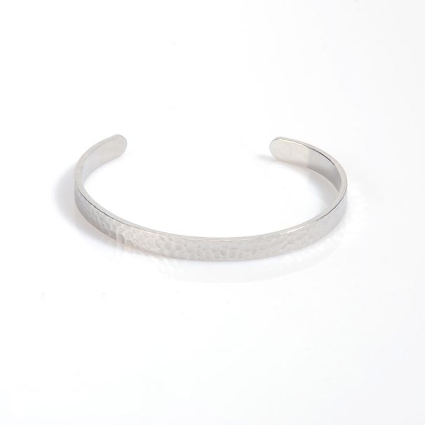 Women's Jewelry High Grade Hammered Bangles Stainless Steel Open Bracelets, Personalized Jewelry Accessories_ipsvogv.com