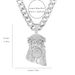 Hot Selling Hip Hop Necklace Men's Head Alloy Inlaid Rhinestone Pendant Jewelry_ipsvogv.com