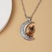 Animal Jewelry Personalized Engraving Cute Dog Moon Diamond Necklace_ipsvogv.com