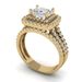 Sanjie Geometric Light Classic Instagram Women's Luxury Fashion Full Diamond Princess Square Proposal Ring_ipsvogv.com