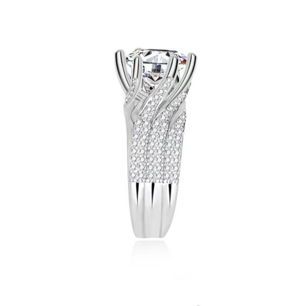3 Carat 5 Carat Three Lifetimes Love Moissanite Ring Women's Ring Silver Platinum Full Diamond Large Carat Color Diamond Ring_ipsvogv.com