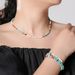 Women's Jewelry Colorful Natural Blue Turquoise Beaded Necklace Round Popular Style, Light Luxury, Niche Pearl, High End Simple Suit_ipsvogv.com