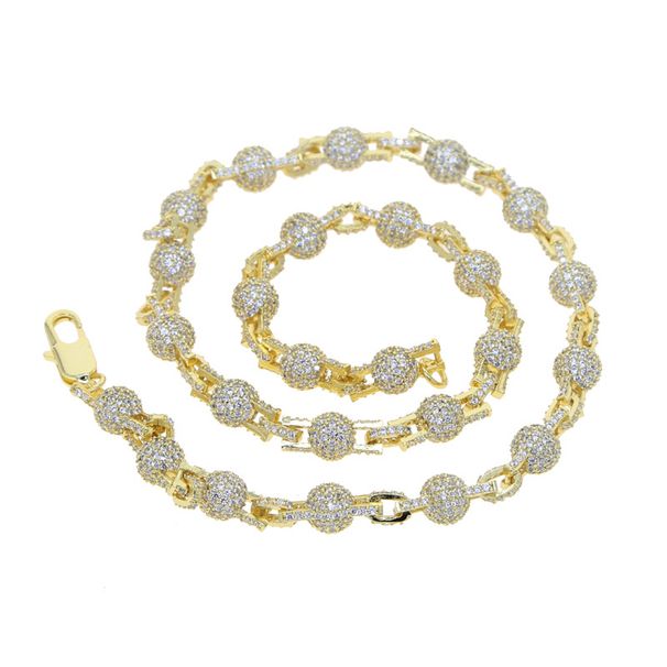 New 7mm Micro Inlaid Zircon Round Bead Necklace Men And Women's Same Style Personalized Jewelry_ipsvogv.com