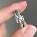 New Fried Dough Twists Set Women's Fashion Twist Diamond Engagement Wedding Ring_ipsvogv.com