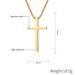INS Internet Celebrity Style Simple Titanium Steel Cross Necklace Glossy Niche Personality Men And Women Wear Stainless Steel Sweater Chain_ipsvogv.com