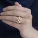 Cao Shi's New Trendy Multi-layer Cross With Lines Women, Micro Inlaid Zircon Engagement Gift, Fashionable Ring For Women_ipsvogv.com