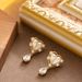 French Elegance, Personality, Court Style, Diamond Inlaid Zircon, Heart-shaped Pearl Ea, High-end Silver Needle_ipsvogv.com
