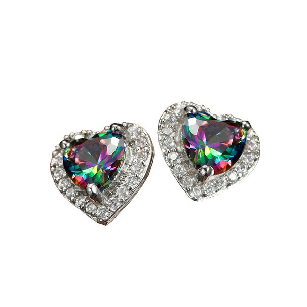 New earrings are versatile, simple and exquisite. Women's lovely earrings are set with heart-shaped Zircon Earrings_ipsvogv.com