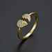Unisex Version Of Foreign Trade Ins Style Diamond Zircon Heartbroken Ring Opening Adjustable Female Index Finger Ring Simple Niche_ipsvogv.com