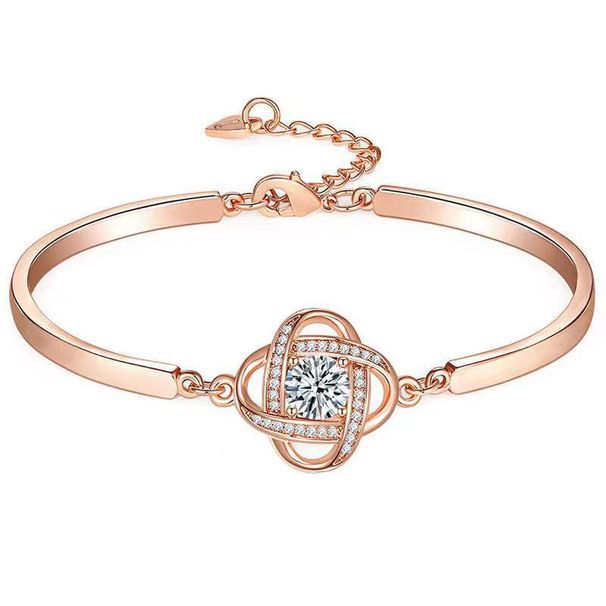 Women’s Jewelry Set Fashion new bracelet women's fashion simple diamond four leaf clover bracelet sisters girlfriends gift jewelry_ipsvogv.com