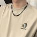 Chinese Style Necklace For Men, Natural Stone Splicing, Black Bead Collarbone Chain, Women's Niche, Versatile,_ipsvogv.com