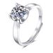 Bullhead Style S Silver For Women Plated With Pt950 One Carat Mosonite Diamond Ring Holder_ipsvogv.com