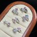 Luxurious Sweet Double Stone Pink Diamond Water Drop Zircon Open End For Women, With A Cold And High End Style. New_ipsvogv.com