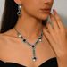 Women’s Jewelry Set Fashion Fashion EU Alloy Cube Necklace Earrings Earrings Heavy Duty High End Clavicle Chain Fashion Evening Dress Accessories_ipsvogv.com