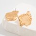 Minimalist Metal Round Smooth INS Style Water Ripple Irregular Geometric Earrings For Women_ipsvogv.com