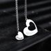 hot selling heart shaped stainless steel necklace motherdaughter Mother's Day engraved pendant necklace_ipsvogv.com