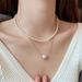 Women's Vintage Pearl Necklace - Elegant Adjustable Chain (Luxury Minimalist Jewelry Versatile Layering Piece For Sweaters & Formal Wear)_ipsvogv.com