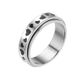 Cold And Aloof Style Niche Love Shaped Titanium Steel For Women, Rotating Dynamic Anti Anxiety Couple Ring Jewelry_ipsvogv.com