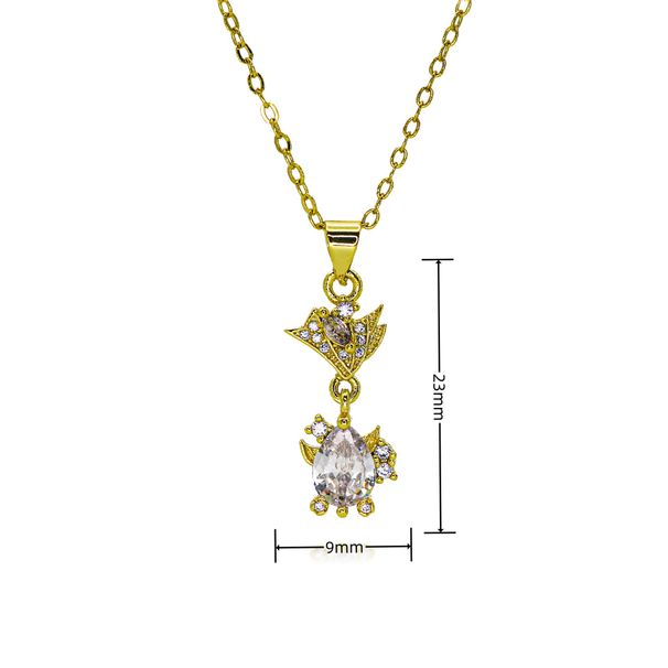 Micro Inlaid Necklace For Girls, Light Luxury, Niche Design, High End New Clavicle Chain, Strong Chain Gift, Tanzanite_ipsvogv.com