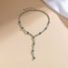 Jewelry Ethnic Style Turquoise Bead Collarbone Niche Long Tassel Necklace_ipsvogv.com