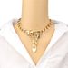 Jewelry Personality Thick Chain Belt Buckle Collarbone Hip-hop Trend Metal Geometric Necklace_ipsvogv.com