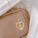 Titanium Steel 【 】 Heart-Shaped Portrait Diamonds, Light Luxury Temperament, Gorgeous Full Of Diamonds Necklace, Women's 【 】 , Temperament, Necklace,_ipsvogv.com