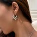Hot Selling Real Gold Electroplated Titanium Steel Vintage Polished Cloud Gold And Silver Earrings_ipsvogv.com