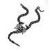 Spicy Girl Show Hands White Metal Gun Black Diamond Scorpion Feet Chain Personalized Footwear_ipsvogv.com