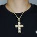 Men's Jewelry Large Cross Pendant Inlaid With Zircon Full Diamond Punk Style_ipsvogv.com