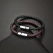 New Style Personality Simple Leather Woven Alloy Magnetic Buckle Men's Bracelet Jewelry_ipsvogv.com