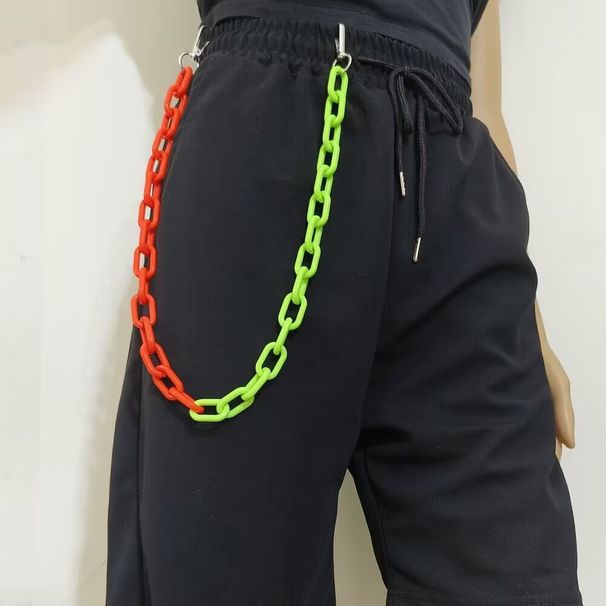 Trend Fluorescent Acrylic Trouser Chain Punk Retro Trouser Chain Color Double Waist Chain_ipsvogv.com