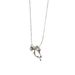 Brass Electroplated Thick Silver Ribbon Bowknot Rice Bead New Simple Niche Design Sense Cool Ins Necklace_ipsvogv.com