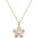 【 Titanium Steel 】 Necklace Earring Light Luxury Full Diamond Five Leaf Flower Pearl Personalized Temperament Banquet_ipsvogv.com