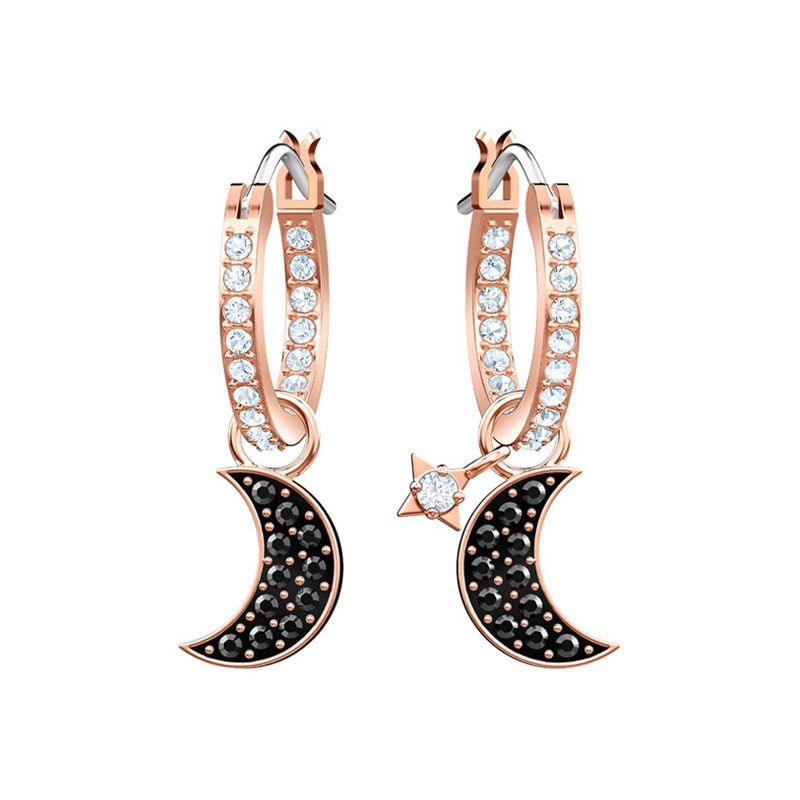 Star And Moon Asymmetrical Earrings For Women Detachable Star And Moon Earrings For Women_ipsvogv.com
