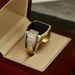 2025 Hip Hop Style Men's Business Fashion Trend Black Diamond Enamel Micro Inlaid Zircon Ring_ipsvogv.com